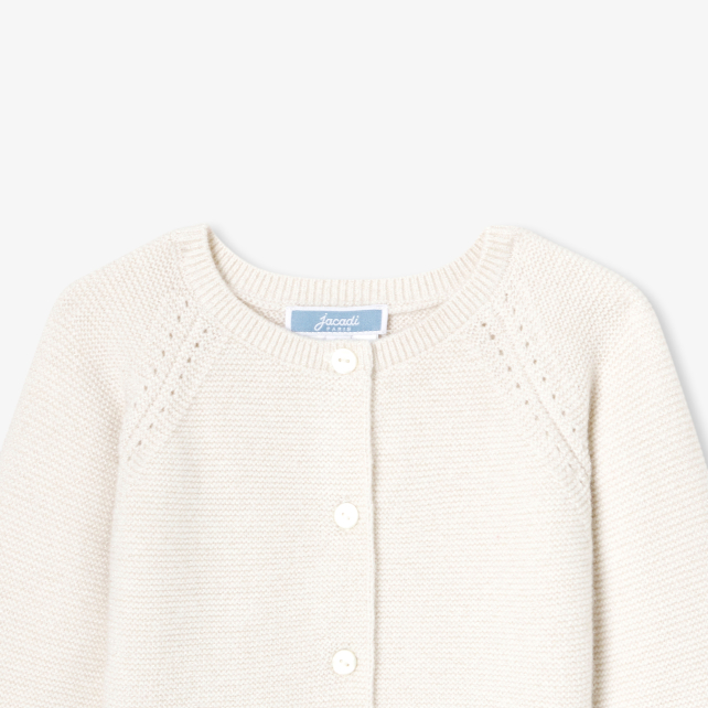 Baby girl garter stitch cardigan