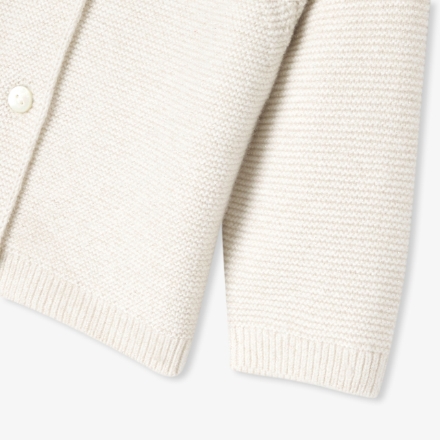 Baby girl garter stitch cardigan