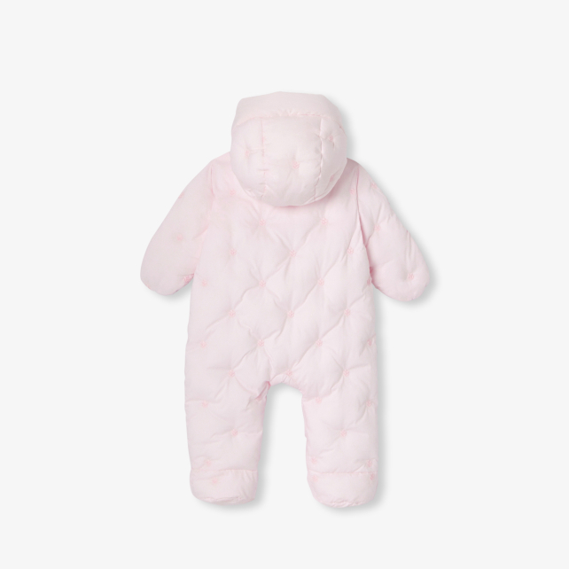 Baby girl pramsuit with flower embroidery