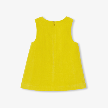 Körpə qız üçün məxmər pinafor don