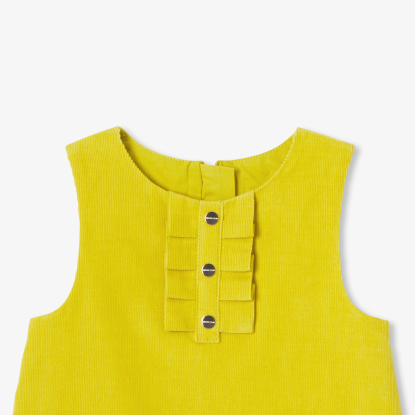 Baby girl velvet pinafore dress
