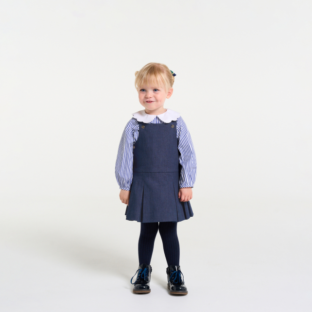 Baby girl denim jumper dress