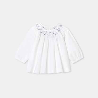 Baby girl blouse in poplin