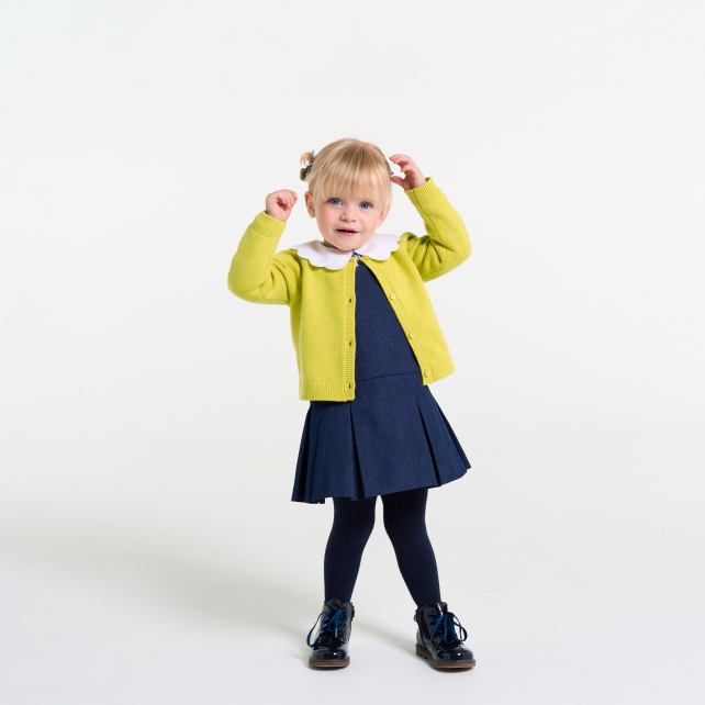 Baby girl cardigan in wool and cashmere