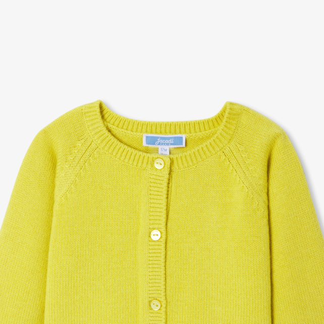 Baby girl cardigan in wool and cashmere