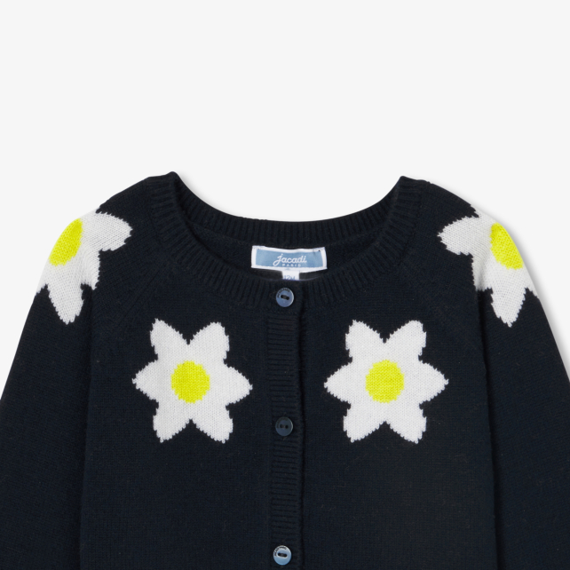 Baby girl cardigan in wool and cashmere