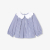 Baby girl blouse in striped poplin