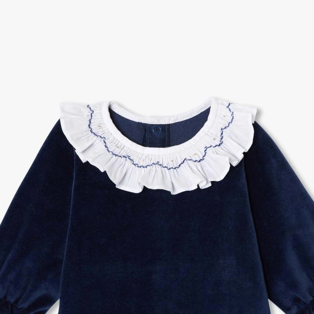 Baby girl velvet pyjamas