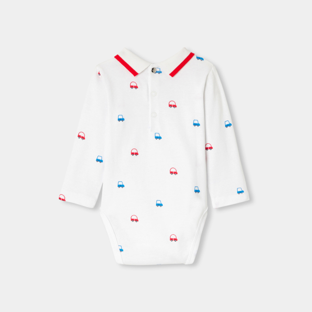 Baby boy polo neck bodysuit