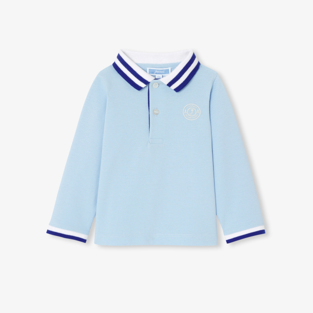 Baby boy long-sleeved polo shirt