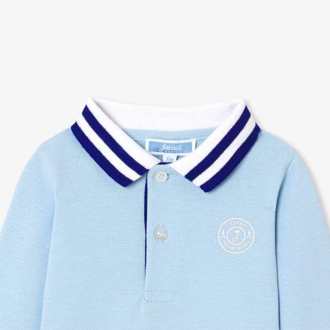 Baby boy long-sleeved polo shirt