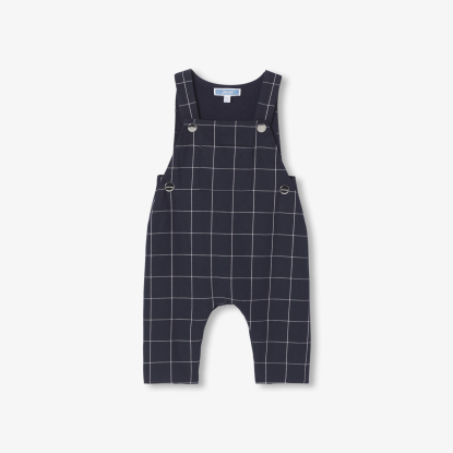 Baby boy checked overalls