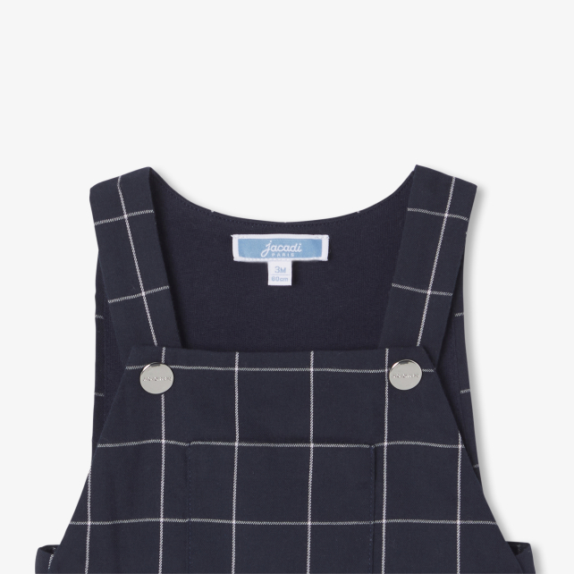 Baby boy checked overalls