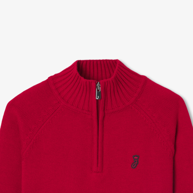 Boy sweater with trucker collar