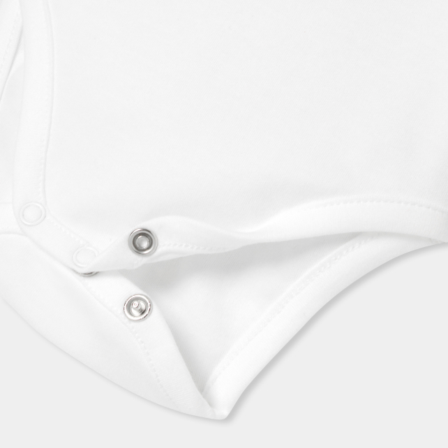 Baby girl bodysuit with petal collar