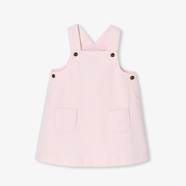 Baby girl velvet pinafore dress