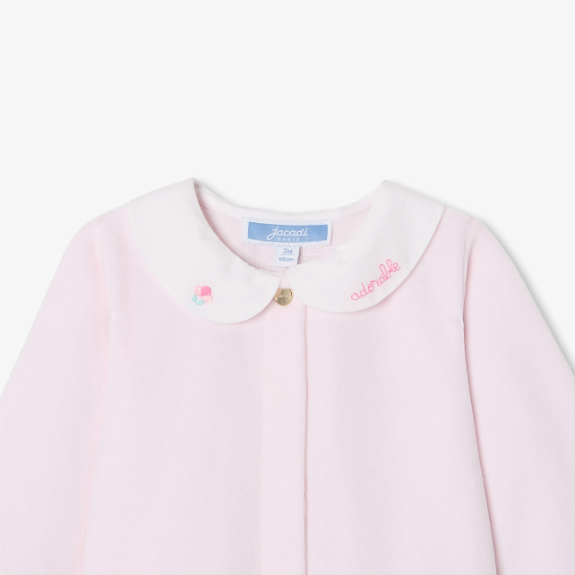 Baby girl velvet pyjamas