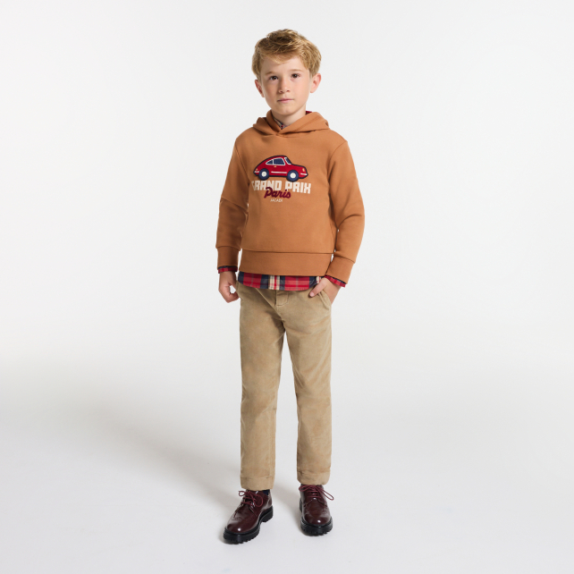 Boy velvet pants with lining