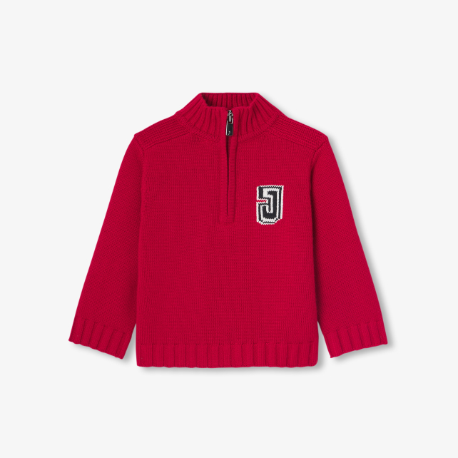 Körpə oğlan üçün trucker-yaxalı sviter