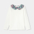 Girl T-shirt with Liberty fabric collar