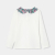 Girl T-shirt with Liberty fabric collar