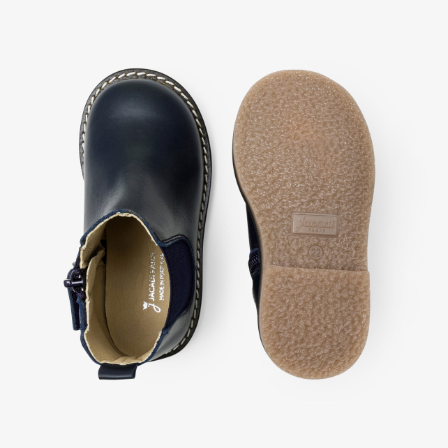 Baby leather booties