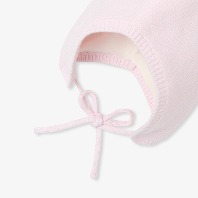 Baby girl microfleece-lined hat