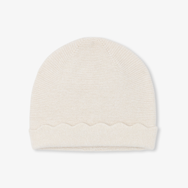 Baby girl lined knitted hat