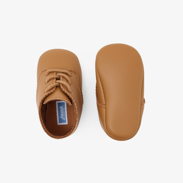 Baby leather booties