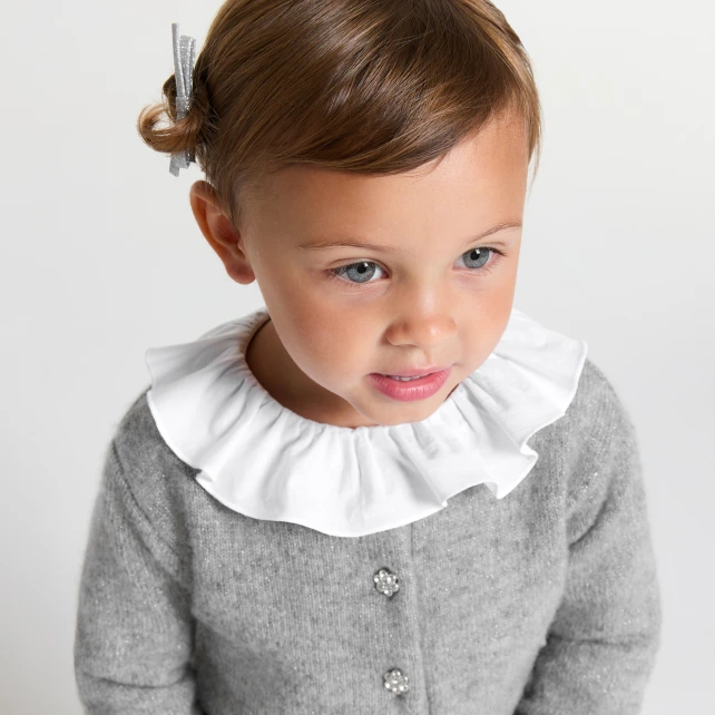 Baby girl cardigan in wool and cashmere