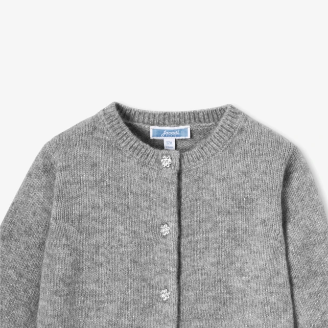 Baby girl cardigan in wool and cashmere