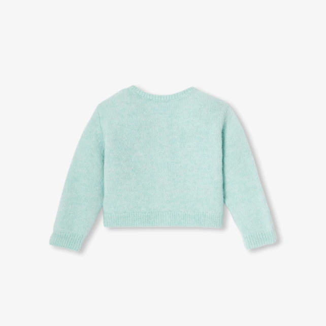 Baby girl cardigan in wool and alpaca
