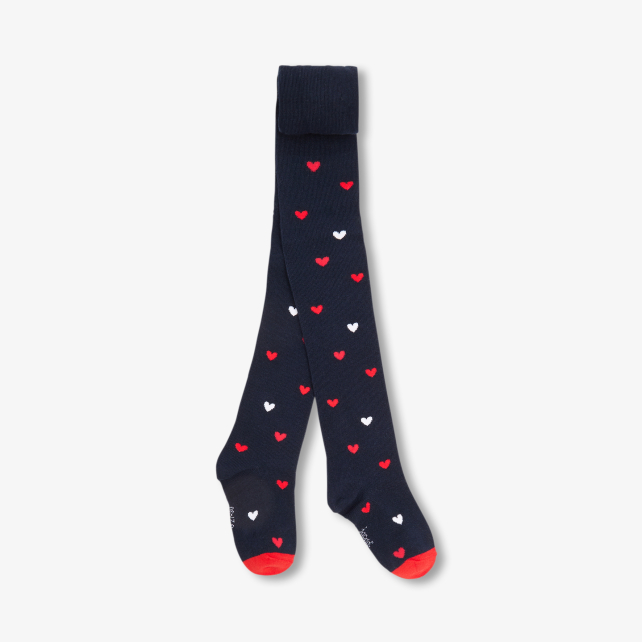 Girl intarsia heart tights 