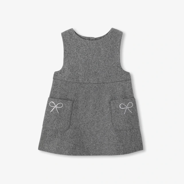 Baby girl flannel pinafore dress