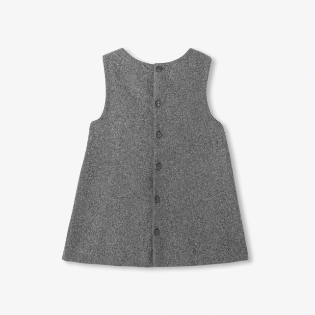 Baby girl flannel pinafore dress