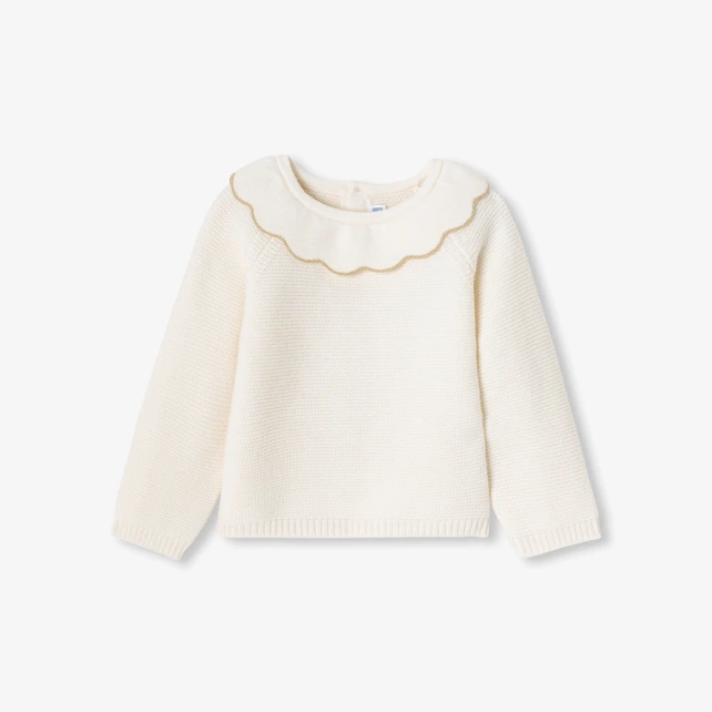 Baby girl collar jumper