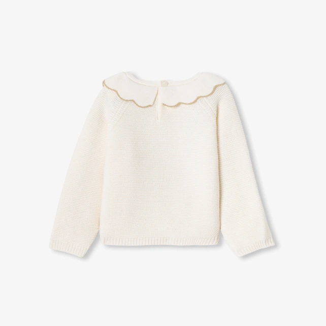 Baby girl collar jumper
