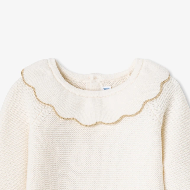 Baby girl collar jumper