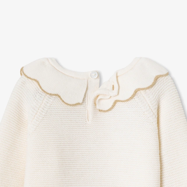 Körpə qız üçün yaxalı sviter