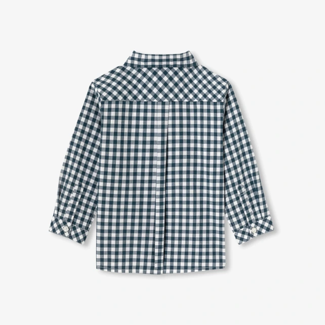 Körpə oğlan üçün qareli köynək