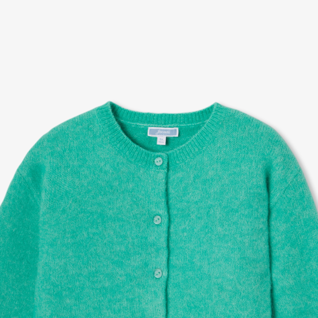 Qız üçün yun və alpakadan kardiqan