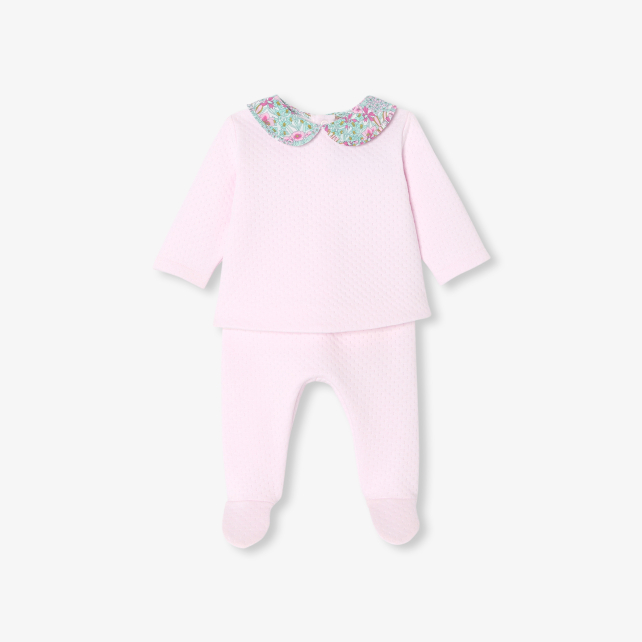 Baby girl comfort set in double sided jersey
