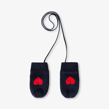 Baby girl knitted mittens