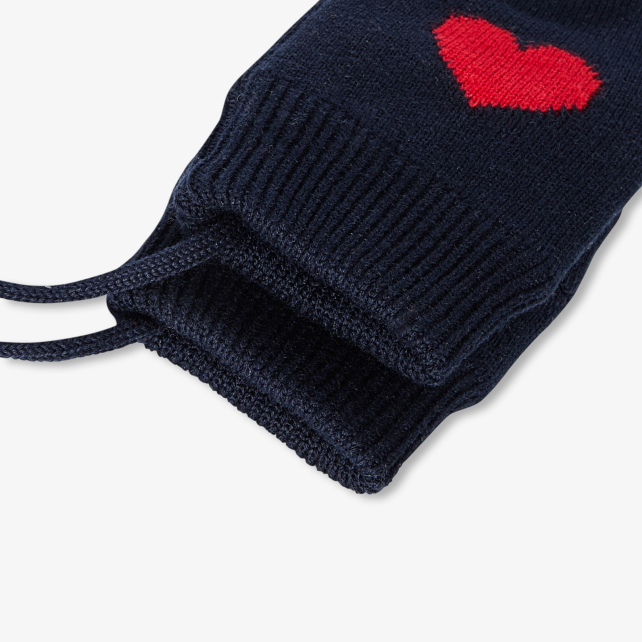 Baby girl knitted mittens