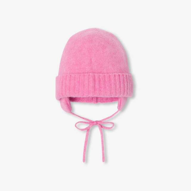 Baby girl hat in wool and alpaca