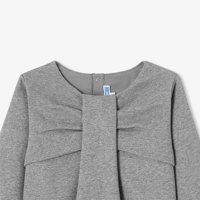 Girl sweatshirt in sequined fleece