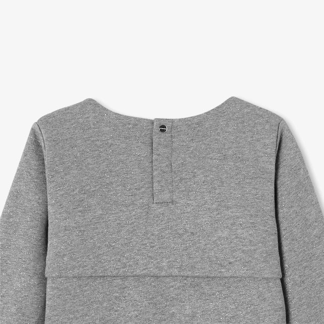 Girl sweatshirt in sequined fleece