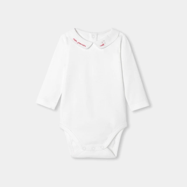 My first Christmas long-sleeved baby bodysuit