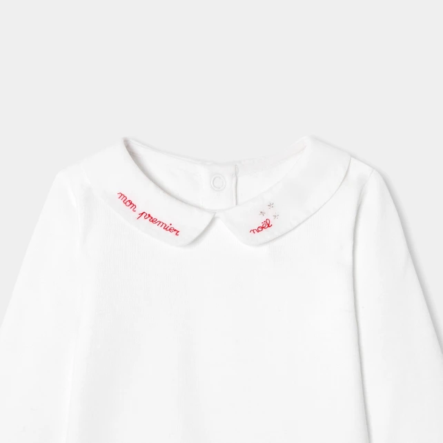 My first Christmas long-sleeved baby bodysuit