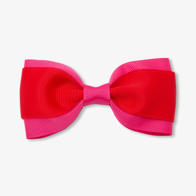 Girl hair clip with colour block bow